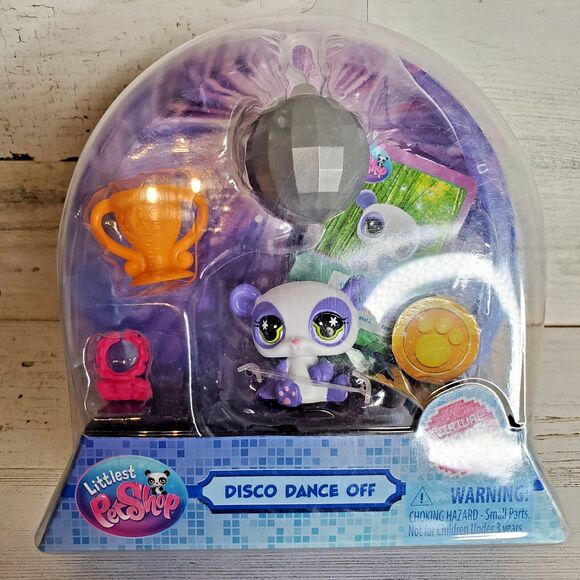 Littlest Pet Shop Disco Dance Off Set Of 2 LPS 203 Iguana & 200 Panda NEW SEALED - Picture 3 of 4